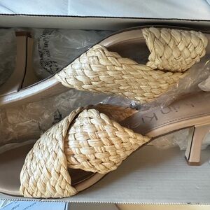 Calvin Klein slip on woven heels